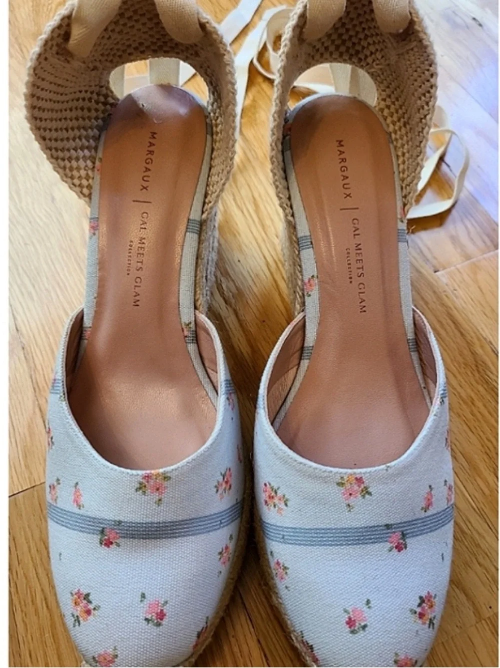 Margaux X Gal Meets Glam Floral Espadrille Wedge Size 39 EU